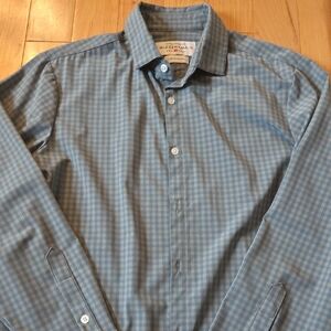 Mizzen+Main Plaid Dress Shirt Large Standard Fit